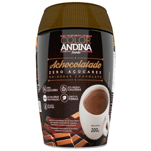 ACHOCOLATADO DIET BAIXO EM AÇÚCAR 200g | Vegano | Cacau 100% puro